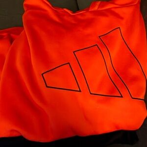 adidas Orange Sweatshirt with Black Logo